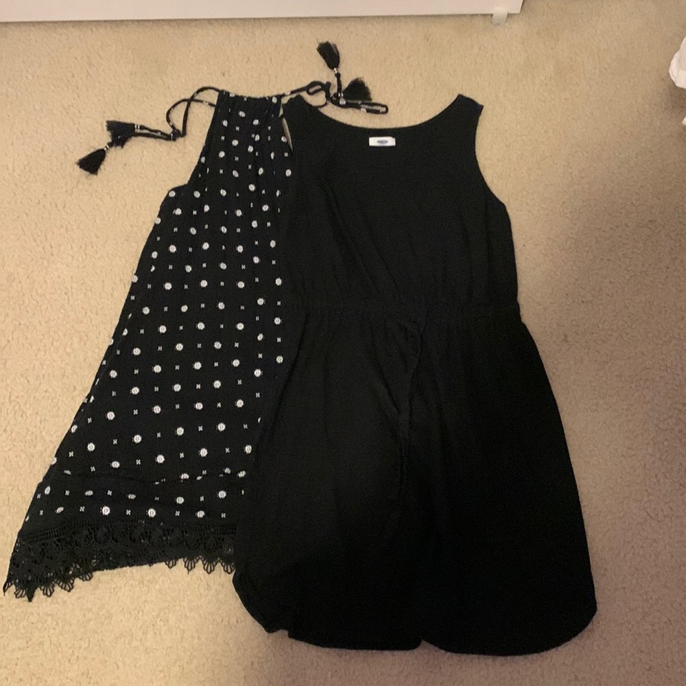 Two black old navy dresses ladies small and xtra small.